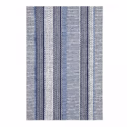 Un Amour De Tapis est une PME française, son entrepôt est en Essonne. tapis extérieur 200x290 tissé kilim bleu et noir OULENC ...