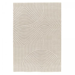 Tapis salon et chambre 80x150 beige rectangle tissé motif simple RIVIERA 1