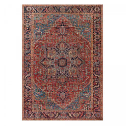 Tapis salon et chambre 200x290 bordeaux et gris tissé motif oriental vivace 3