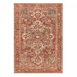 Tapis salon et chambre 200x290 orange rectangle tissé motif oriental vivace 4
