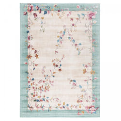 Tapis salon et chambre 120x170 rose et bleu rectangle tissé motif floral VIVACE 7