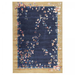 Unamourdetapis - Tapis salon et chambre 120x170 beige et bleu rectangle tissé motif floral vivace 7