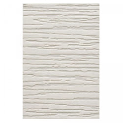 Tapis salon et chambre 160x230 crème rectangle tissé motif simple cervag