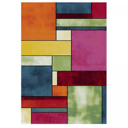 Unamourdetapis - Tapis salon et chambre 40x60 mutlicolore rectangle tissé motif géométrique geome