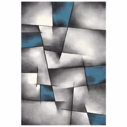 Un Amour De Tapis est une PME française, son entrepôt est en Essonne. tapis couloir 40x60 tissé turquoise rectangle motif géo ...
