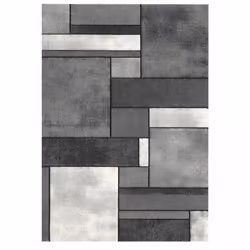 Tapis Tuho aux couleurs grises et aux motifs gèomètriques