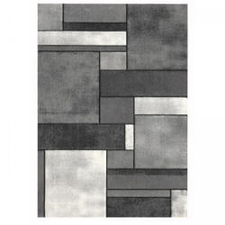 Tapis Tuho aux couleurs grises et aux motifs gèomètriques