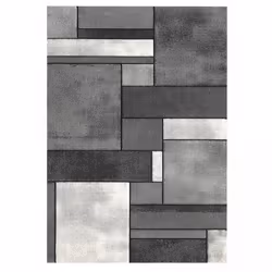 Tapis Tuho aux couleurs grises et aux motifs gèomètriques