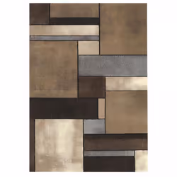 Tapis Tuho aux couleurs marrons et aux motifs gèomètriques