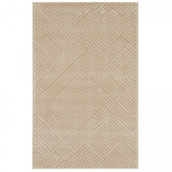 Dezenco - Tapis salon et chambre 200x290 beige rectangle tissé motif géométrique ceroteo