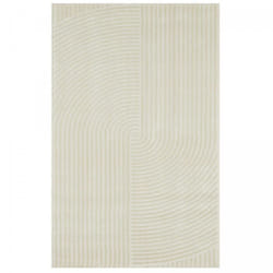 Dezenco - Tapis salon et chambre 160x230 crème rectangle tissé motif géométrique ceroti