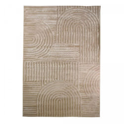 Tapis salon et chambre 120x160 beige rectangle tissé motif géométrique cerabi