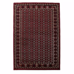 Tapis orient 80x150 rectangle rouge tissé motifs orientaux FISA