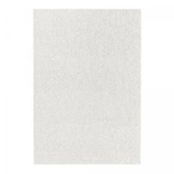 Tapis salon 160x230 tissé crème rectangle motif uni MASU