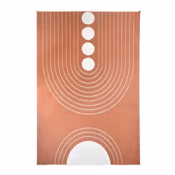 Tapis extérieur, kilim reversible 200x290 EX1 ARCO orange et crème