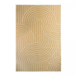 Tapis extérieur kilim reversible 120x170 LYN2 U REVERSIBLE jaune et crème