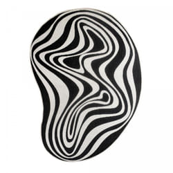 Tapis rond d'extérieur, kilim reversible 160x230 EX1 DALI noir et blanc