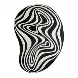 Tapis rond d'extérieur, kilim reversible 200x290 EX1 DALI noir et blanc