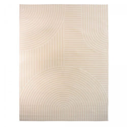 Tapis salon et chambre 80x150 beige rectangle tissé motif géométrique AF2 ARCROL