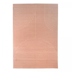 Tapis chambre 80x150 tissé rose rectangle motif géométrique SUDU