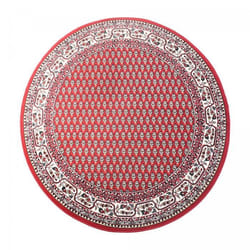 Tapis rond Ø120cm tissé motif oriental pour salon FIBU