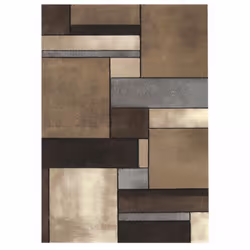 Tapis Tuho aux couleurs marrons et aux motifs gèomètriques