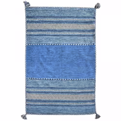 Un Amour De Tapis est une PME française, son entrepôt est en Essonne. tapis kilim 80x150 rectangle fait main en coton bleu et ...