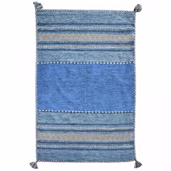 Un Amour De Tapis est une PME française, son entrepôt est en Essonne. tapis kilim 120x170 rectangle fait main en coton bleu e ...