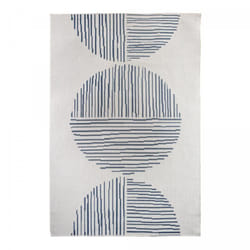 Dezenco - Tapis extérieur, kilim reversible LYN2 av REVERSIBLE200x290 bleu et crème