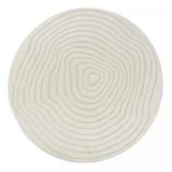 Unamourdetapis - Tapis rond spiratri ∅ 200 cm Crème Tapis facile d'entretien idéal pour le salon