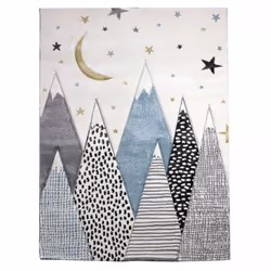 Un Amour De Tapis est une PME française, son entrepôt est en Essonne. tapis enfant 80x150 rectangle tissé gris et bleu SNOWSK ...