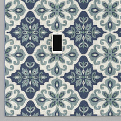 Unamourdetapis - Tapis extérieur kilim 200x290 bleu et vert rectangle casada 9