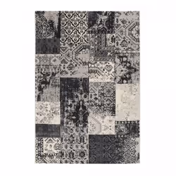 Un Amour De Tapis est une PME française, son entrepôt est en Essonne. tapis chambre 120x170 tissé gris et noir rectangle moti ...
