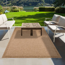 Tapis Extérieur Kilim 120x160 Beige Rectangle Jute Art