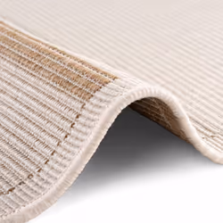 Tapis Exterieur 160 X 160-rond Cm, Motif Géométrique Kilim, Beige, Marron, Forme Rond Authentique, Structure Graphique, Idéal Pour Terrasse - Vue supplémentaire 2