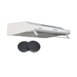 BELDEKO - Hotte Casquette / Visière 60 cm BLANC 240 m3/h  2 Filtres à charbon
