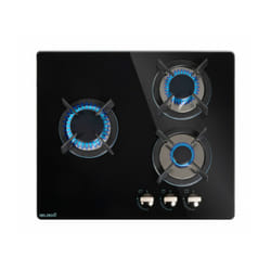 Beldeko TG3V-148 plaque Noir, Métallique Intégré 60 cm Gaz 3 zone(s)