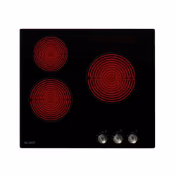 Beldeko TV3V-153, Noir, Intégré, 59 cm, Céramique, Verre-céramique, 3 zone(s)