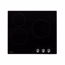 Beldeko TV3V-153 plaque Noir Intégré 59 cm Céramique 3 zone(s)