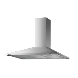Beldeko Hotte De Cuisine Décorative Inox 90cm -triangle - Pyramide 338 m3/h - Evacuation Ou Recyclage - Eclairage Led