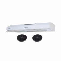 BELDEKO - Hotte casquette / Visière / Rivage 90 cm - Blanche - 200W - Double moteur - 438 m3/H