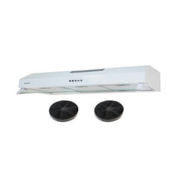 BELDEKO - Hotte casquette / Visière / Rivage 90 cm - Blanche - 200W - Double moteur - 438 m3/H