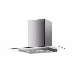 BELDEKO - HOTTE DECORATIVE MURALE 90 CM - VERRE ET INOX - 200W - Puissance dextraction 600 m3/h