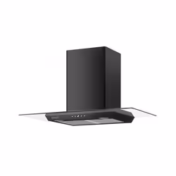 BELDEKO - Hotte Décorative Murale 90 cm en Verre et Noir - Moteur 200 W Puissance dextraction 608 m3/h