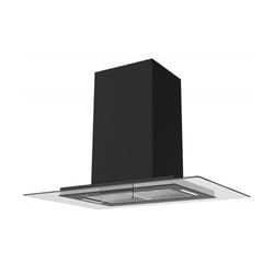 BELDEKO - Hotte îlot aspirante 90 cm NOIR - Minuteur - Débit 556 m3/h  - 3 vitesses - LUDIA 90 BK
