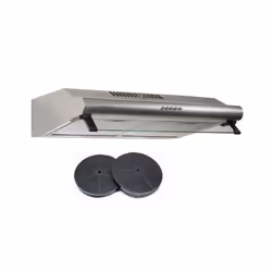 Hotte Casquette 60 cm Inox - Double moteur 203 Watts  - 435 m3/h