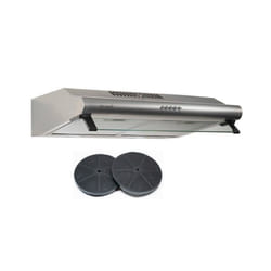 Hotte Casquette 60 cm Inox - Double moteur 203 Watts  - 435 m3/h