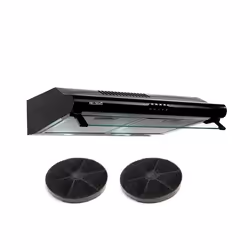 HOTTE CASQUETTE / VISIERE DOUBLE MOTEURS 60 CM - NOIR  BELDEKO