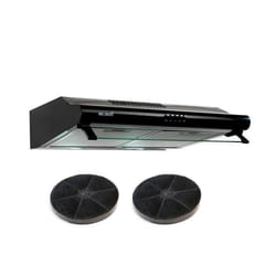 HOTTE CASQUETTE / VISIERE DOUBLE MOTEURS 60 CM - NOIR  BELDEKO