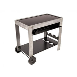 Somagic - Desserte en bois spéciale ' Plancha ' Marron Foncé 101.5x61.5x80.5 cm